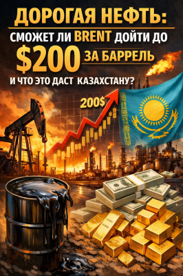 Дорогая нефть: сможет ли Brent дойти до $200 за баррель и что это даст Казахстану  